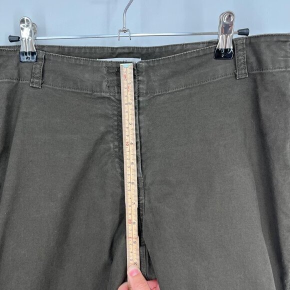 Cabi Womens Stadium Wide Leg Pant Size 8 Brown Flare Zipper Ankle Casual #184 - Picture 11 of 14